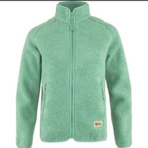 FJALLRAVEN Vardag Pile Full Zip Fleece Jacket Aloe Green Medium